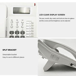 業務用オフィスコード付き電話電話発信者IDディスプレイ付き50コールメモリおよびオフィス用のリダイヤル機能固定電話 - Product Image 4