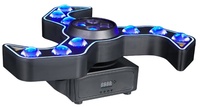 Professionelles 150W Bee-Eye Moving Head Licht RGBW LED 3-Arm Rotierend DMX512 IP33 Aluminiumlegierung 6000K Tageslicht Bühne Disco DJ