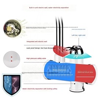 Chauffe-eau électrique instantané avec affichage numérique LED pour robinets de cuisine et de salle de bain, pour un chauffage rapide de l'eau chaude