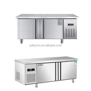 Enfriador debajo del mostrador de acero inoxidable, mesa de trabajo superior, refrigerador