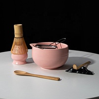 Ensemble de matcha en céramique en gros avec fouet, bol et tamis - Ensemble de fouet à matcha japonais traditionnel pour cadeau et cérémonie du thé