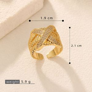 Fashion Latest Designs Alloy Cluster <b>Rings</b> with Gold Plated <b>CZ</b> for Women & Men's Wedding & Promise Jewelry - Product Image 4