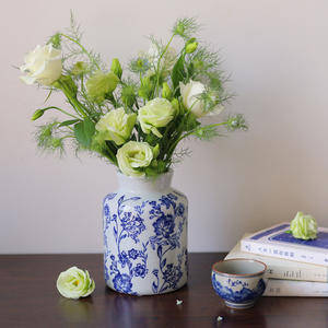 Traditional Chinese Style Blue and White Ceramic Flower <strong>Vase</strong> Modern Design <strong>for</strong> Hotel Home or Office Decor Porcelain <strong>Vase</strong> - Product Image 2