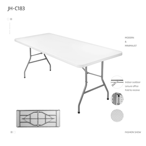 Table 6FT 8FT White Outdoor Rectangular Plastic Folding Table