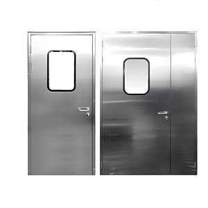 Cửa phòng sạch với bản lề ẩn và cửa sổ kính thiết kế hiện đại cho phòng thí nghiệm - Product Image 3