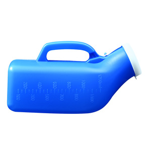 Urinoir en plastique pour hommes, 1200 ml, ovale, portable, avec graduations, pour utilisation au lit - Product Image 1