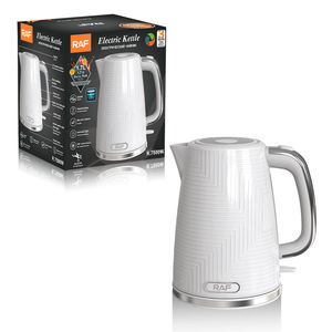 Bouilloire électrique en acier inoxydable à double paroi de 1,7 L avec motif géométrique, carafe électrique thermos pour faire bouillir l'eau - Product Image 3