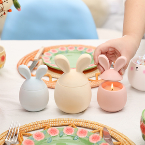 <span class=keywords><strong>Moule</strong></span> en silicone Nicole Hoppy Bunny Eared <span class=keywords><strong>pour</strong></span> pot à bougie en forme d'œuf de Pâques, <span class=keywords><strong>pour</strong></span> la fabrication artisanale de récipients à bougies de Pâques en gypse et <span class=keywords><strong>Jesmonite</strong></span> - Product Image 2