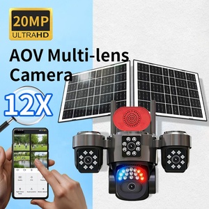 กล้องวงจรปิดรักษาความปลอดภัยบ้าน 20MP พลังงานแสงอาทิตย์ <span class=keywords><strong>4</strong></span> เลนส์ AOV 4G EU กล้องสีเต็มรูปแบบ ตรวจจับมนุษย์ด้วย AI ตรวจจับความเคลื่อนไหว - Product Image 4