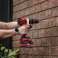 Perceuse à percussion sans fil 18V 13mm, qualité industrielle, moteur sans balais, vitesse variable, pour bricolage et travaux de construction domestiques ZSDZ-1803