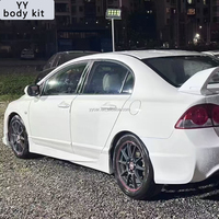 Kit de Carrocería Completo para Honda Civic 2006-2011, Actualización a Modelo Mugen FD2 TR RR con Parachoques Delantero y Trasero, Faldones Laterales y Alerón