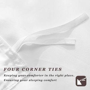 Parure de <span class=keywords><strong>lit</strong></span> <span class=keywords><strong>montagne</strong></span> bleue à motifs floraux, 3 pièces, housse de couette en microfibre douce à motifs avec attaches à fermeture éclair et 2 taies d'oreiller - Product Image 6