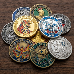 Pièces de Défi Personnalisées en Métal, Laiton, Cuivre, Argent ou Or 3D à Collectionner - Product Image 1