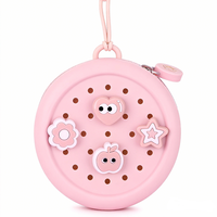 Porte-monnaie à fermeture éclair en gros de l'usine Chinfai, mini portefeuille pour enfants, sac pour Airpods, porte-clés, porte-monnaie rond en silicone