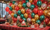 Ballons en latex chromé haute élasticité de 12 pouces (2,8 g) pour la décoration de fête de Noël - Vente flash