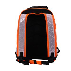 Durable Orange Hi Vis Backpack Heavy Duty Safety and Motorcycle Backpack Bag for Outdoor <b>Road</b> Work with Reflective Straps - Product Image 2