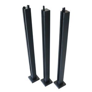 Montante per Ringhiera Moderna ZD in Acciaio Inossidabile con Fissaggio Laterale e Canale per Balaustre e Corrimano Esterni - Product Image 5