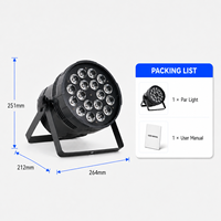 18PCS*10W LED 4-en-1 Par Light 25 °   Wash Angel Projecteur LED Par Can à intensité linéairement variable pour scène, discothèques, événements et fêtes