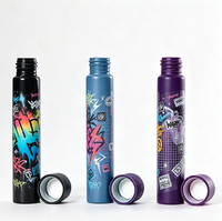 Tubes en verre pour fleurs sur mesure, avec bouchon à vis CRC résistant aux enfants, flacons en verre transparents, emballage pour fleurs séchées, flacon de stockage vide