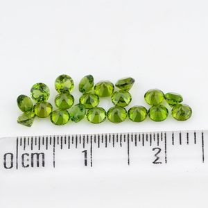 Piedra Preciosa de Diopsido Cromado Natural, Corte Brillante Redondo de 2.8x2.8 mm, para Joyería, 20 Piezas, Piedras Calibradas - Product Image 4