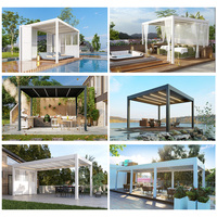 Pergola extérieure électrique à lames orientables en aluminium QINGYING
