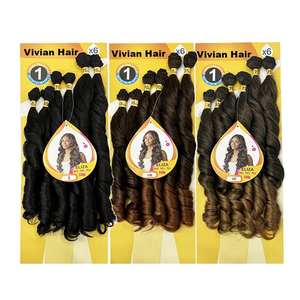 Mèches de cheveux bouclés 6X de 18-22 pouces, qualité supérieure, sans nœuds, fibres douces, boucles françaises, tissage de cheveux ondulés lâches, inégalées - Product Image 6