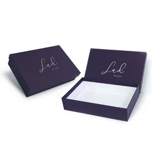 Supplier Hot Sale Premium Eco-Friendly Special Paper Lid And Base Box Custom Gold Foil Logo Boutique Garment Gift Packaging Box