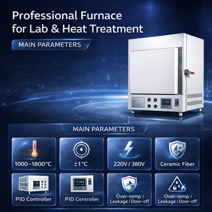 Laboratuvar Tipi Seramik Elyaf Elektrikli Fırın 1000C 1200C 1300C PID Kontrollü - Product Image 4