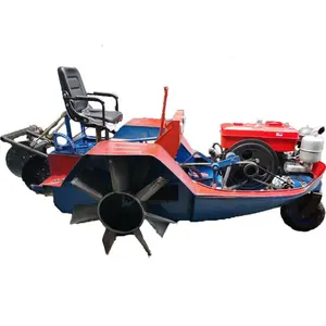 Tracteur de terrain à tapis robuste, tracteur de terrain pour bateau à paddle, à pneus, pour la culture des terrain de riz
