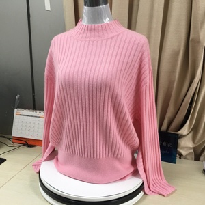 Commercio all'ingrosso autunno inverno cappotto in maglia di <span class=keywords><strong>lana</strong></span> Merino Slim personalizzato Soild Pullover corto mezza <span class=keywords><strong>dolcevita</strong></span> donna maglione in <span class=keywords><strong>lana</strong></span> 100% - Product Image 4