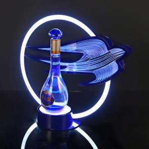 Custom Swallow LED <b>White</b> Liquor Holder Display Racks Bottles Presenter Wine Decoration Presenter for <b>Bar</b> KTV - Product Image 5