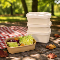 Contenants alimentaires en papier kraft recyclables personnalisables, bols à salade jetables, boîtes à lunch pour emballages à emporter