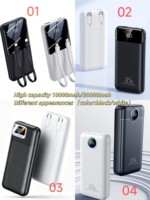 Power Bank untuk Perjalanan Bisnis 10000mah/20000mAh PD22.5W Harga Supplier Kualitas Tinggi Power Bank Layar Digital Dilengkapi 2 Kabel