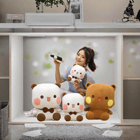 Peluche Ours Super Douce Dudu Bubu en Polyester avec Rembourrage en Coton PP, Poupée Cadeau d'Anniversaire pour Couple, Unisexe 14+
