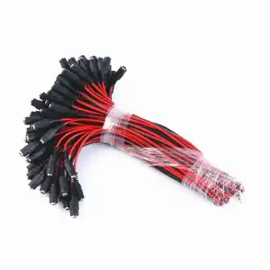 Bajeal 12V 5,5x2,1mm hembra Dc toma de corriente Jack conector Cable de enchufe para Cctv luz Led