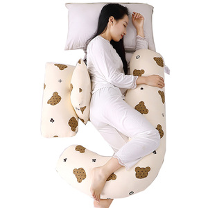 Almohada de Embarazo en Forma de U de 140x71x18cm con Funda Extraíble, Soporte Lumbar, Almohada de Maternidad para Dormir de Lado - Product Image 4