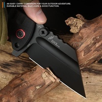 Couteau pliant d'extérieur en acier D2 transfrontalier - Haute dureté, tranchant, portable, petit, sans manche