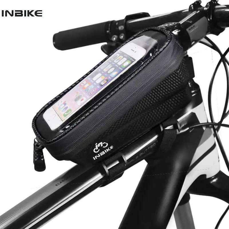 Inbike Rainproof Bicycle Bag Frame Front Top Tube Cycling Bag Reflective 6.5in Phone Case Touchscreen Bag MTB Bike Accessories