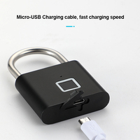 Offre Spéciale : Cadenas Intelligent Étanche à Empreinte Digitale, Recharge USB, en Acier Inoxydable, Multifonctionnel pour Portes en Aluminium/Bois, avec Carte Mémoire