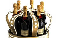 Présentoir à bouteilles de liqueur portable à double paroi, style couronne, éclairé par LED, étanche, rechargeable / Support à vin 7
