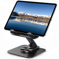 Support de tablette pliable avec base métallique pivotante à 360° réglable pour iPad Pro Air Mini 4,7-13 pouces