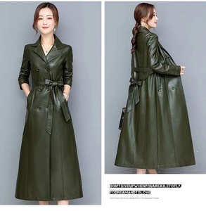 <span class=keywords><strong>Trench</strong></span> da <span class=keywords><strong>Donna</strong></span> Lungo in Vera Pelle <span class=keywords><strong>Taglie</strong></span> <span class=keywords><strong>Forti</strong></span>, Cappotto Invernale e Autunnale Vintage con Revers Staccabile - Product Image 4
