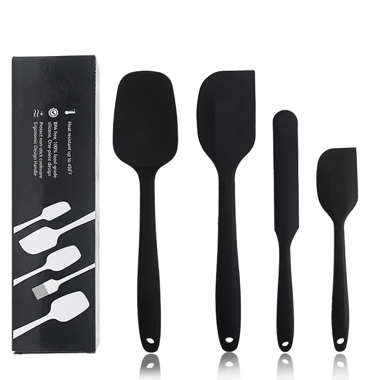 Silicone cottura utensili raschietto Set insalata mescolando spatola burro crema spatola 4 pz/set