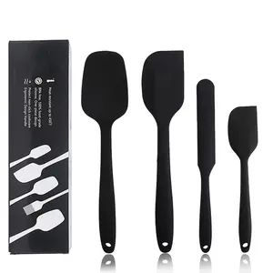 Silicone Baking Utensils Scraper Set Salad Stirring Spatula Butter Cream Smear Spatula 4pcs/set