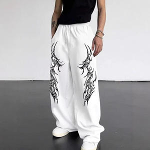 Nueva Llegada, Pantalones Deportivos Casuales de Estilo Urbano para <span class=keywords><strong>Hombre</strong></span>, Diseño con Estampado Gótico Y2K, Pantalones Holgados para <span class=keywords><strong>Hombre</strong></span> para Conciertos - Product Image 4