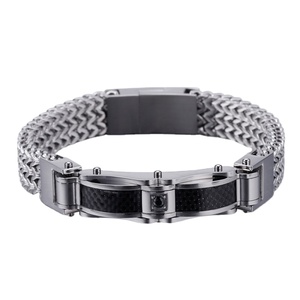KALEN 210*13 millimetri di Colore Argento In Acciaio Inox Catenaccio del Magnete Braccialetti di Fascino Per Gli Uomini - Product Image 1