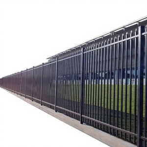 Panneaux de clôture métalliques décoratifs personnalisés à revêtement poudré, classiques, 1,8 m de haut, 6x8, pour jardin extérieur, en acier de sécurité - Product Image 1