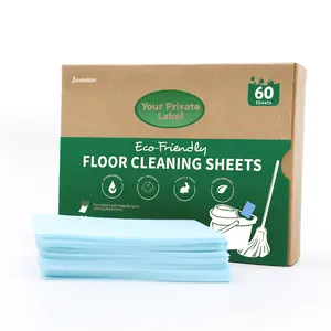 Mopping floor with Eco floor cleaner sheets zero plastic clean all dirt make floor shining