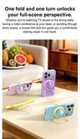 Support de téléphone magnétique en silicone liquide, anneau rotatif à 360°, béquille pliable, universel pour iPhone