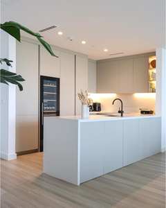 Cuisine moderne populaire à deux tomes, combinaison de couleur rouge, armoires de cuisine à haute brillance - Product Image 6